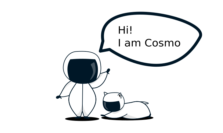Привіт! Я Cosmo. Прочитайте історію Cosmo, як він використовує CodeGalaxy.io, щоб вчити програмування